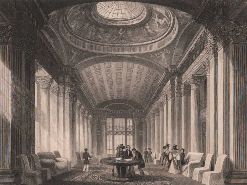 EDINBURGH. Interior of the Advocate's Library. Edinburgh. SHEPHERD 1833 print